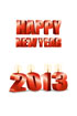 2013년 양초와 Happy New Year 글자 템플릿