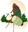 전통악기를 연주하는 사람 클립아트/이미지