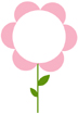 분홍색 꽃 글상자 템플릿