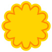 노란색꽃글상자 템플릿